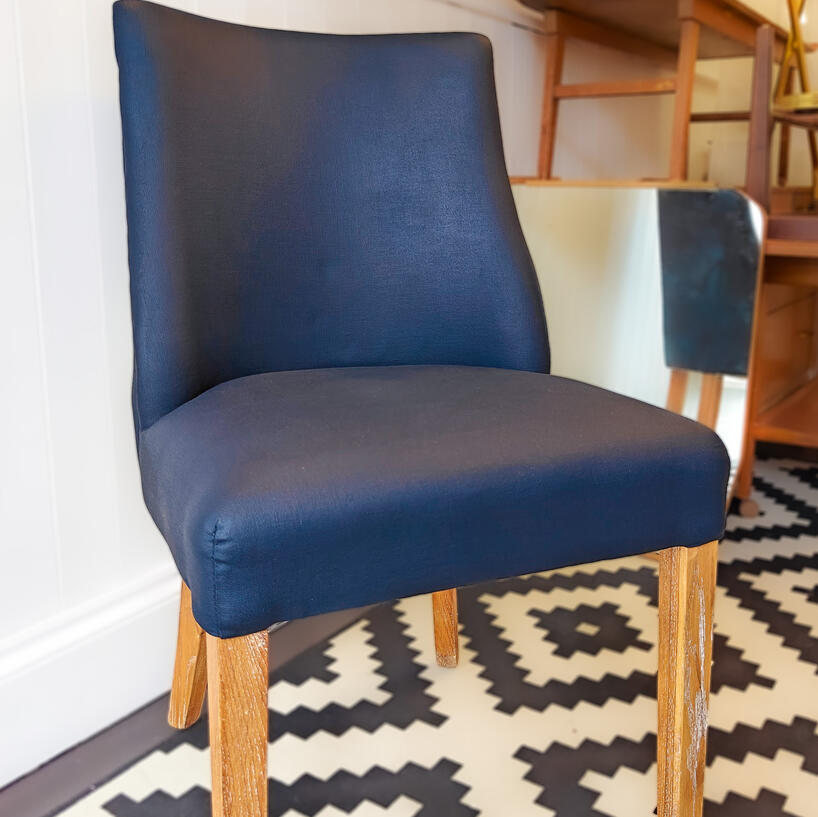 Maisons du Monde Occasional Chair Navy/White Oak
