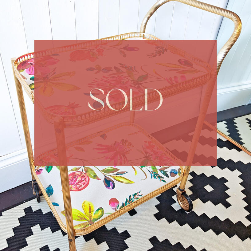 Vintage Gold Cocktail Trolley Bright Botanicals
